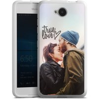 Microsoft Lumia 650 Handy Silikon Hülle Case weiß Handyhülle selbst gestalten