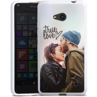 Microsoft Lumia 640 Handy Silikon Hülle Case weiß Handyhülle selbst gestalten