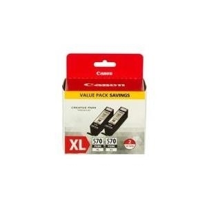 Kurzinfo: Canon PGI-570PGBK XL Twin Pack - 2er-Pack - Hohe Ergiebigkeit - Schwarz - Original - Blister mit Diebstahlsicherung - Tintenbehälter - für PIXMA MG5751