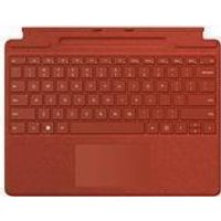 Microsoft Surface Pro Signature Keyboard – Tastatur – mit Touchpad, Beschleunigungsmesser, Surface Slim Pen 2 Ablage- und Ladeschale – QWERTZ – Deutsch – Poppy Red – für Surface Pro 8, Pro X