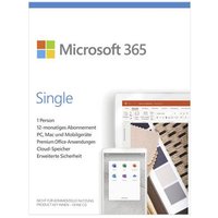 Microsoft 365 Single Box P8 Vollversion, 1 Lizenz Windows, Mac, Android, iOS Office-Paket