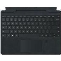 Microsoft Surface Pro Signature Keyboard mit Fingerabdruckleser – Tastatur – mit Touchpad, Beschleunigungsmesser, Surface Slim Pen 2 Ablage- und Ladeschale – QWERTZ – Deutsch – Schwarz – für Surface Pro 8, Pro X