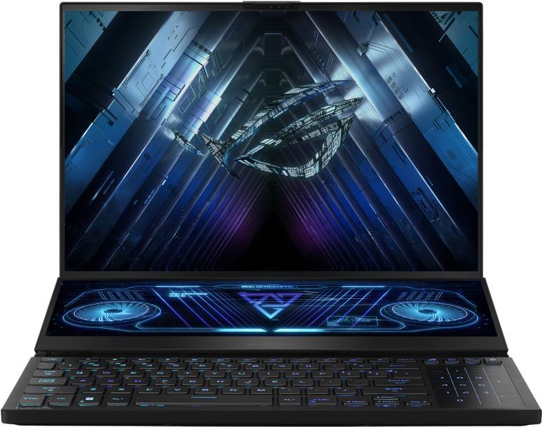 ASUS ROG Zephyrus Duo 16 GX650PY-NM006W 7945HX Notebook 40,6 cm (16 ) WQXGA AMD Ryzen 9 32 GB DDR5-SDRAM 2000 GB SSD NVIDIA GeForce RTX 4090 Wi-Fi 6E (802.11ax) Windows 11 Home Schwarz (90NR0BI1-M00080)