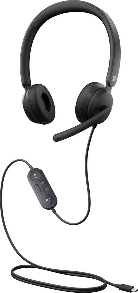 Microsoft Modern USB-C Headset On-Ear-Kopfhörer (Noise-Cancelling, integrierte Steuerung für Anrufe und Musik)