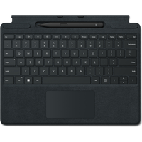 Microsoft Surface Pro Signature Keyboard – Tastatur – mit Touchpad, Beschleunigungsmesser, Surface Slim Pen 2 Ablage- und Ladeschale – QWERTZ – Deutsch – Schwarz – kommerziell – mit Slim Pen 2 – für Surface Pro 8