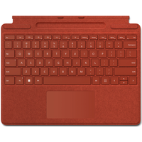 Microsoft Surface Pro Signature Keyboard – Tastatur – mit Touchpad, Beschleunigungsmesser, Surface Slim Pen 2 Ablage- und Ladeschale – QWERTZ – Deutsch – Poppy Red – kommerziell – für Surface Pro 8, Pro X