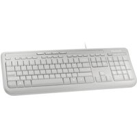 Microsoft Wired Keyboard 600 USB Tastatur Deutsch, QWERTZ, Windows® Grau Spritzwassergeschützt