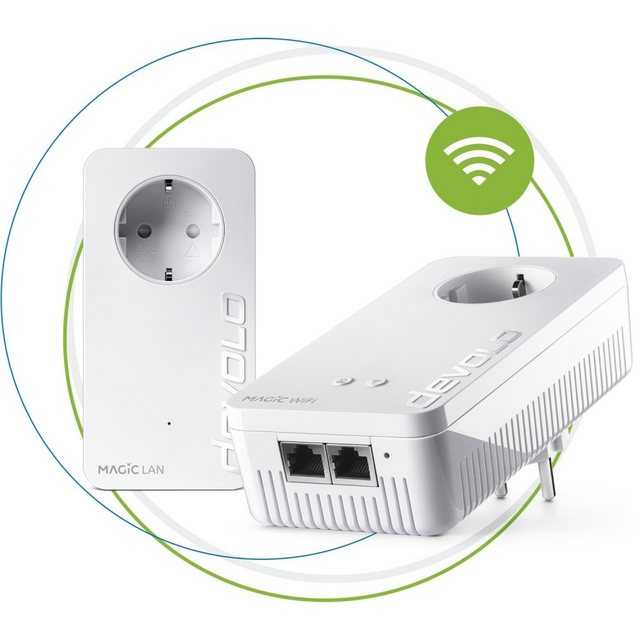 DEVOLO Magic 1 WiFi Starter Kit 2-1-2 – Powerline Adapter WLAN – weiß Netzwerk-Adapter