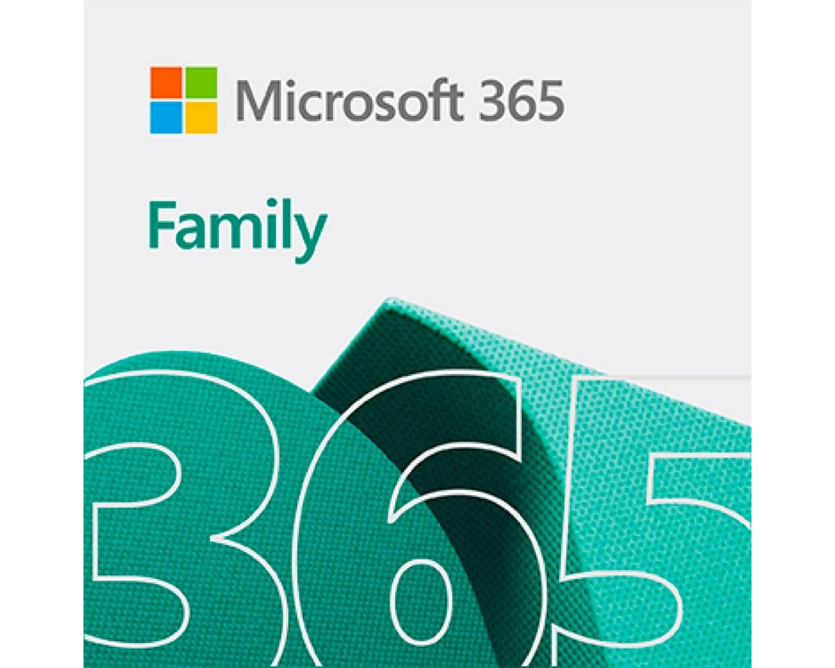 Microsoft original Microsoft 365 Family für bis zu 6 Personen (Officeprogramm, Lizenzschlüssel)