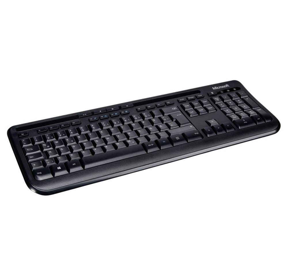 Microsoft Wired Keyboard 600 Tastatur (Tastatur kabelgebunden, deutsches QWERTZ Tastaturlayout, schwarz)