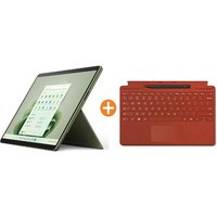 Surface Pro 9 Evo Waldgrün 13″ 2in1 i5 8GB/256GB Win11 QEZ-00055 KB Mohnrot Pen2