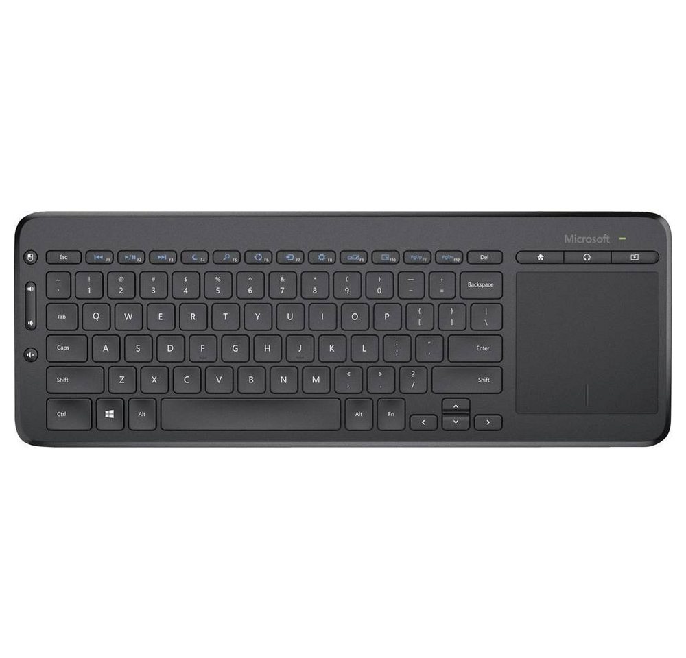 Microsoft ® All-In-One Media Keyboard Tastatur (Integriertes Touchpad, Spritzwassergeschützt)