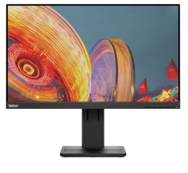 Lenovo ThinkVision E24q-20. Bildschirmdiagonale: 60,5 cm (23.8 ), Bildschirmauflösung: 2560 x 1440 Pixel, HD-Typ: Quad HD, Bildschirmtechnologie: LED, Reaktionszeit: 6 ms, Natives Seitenverhältnis: 16:9, Blickwinkel, horizontal: 178°, Blickwinkel, vertikal: 178°. Eingebaute Lautsprecher. VESA-Halterung. Produktfarbe: Schwarz [Energieklasse F] (62CFGAT1EU)