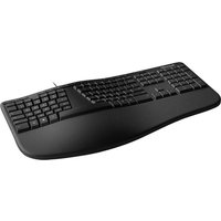 Microsoft Ergonomic Kabelgebunden Tastatur Deutsch, QWERTZ, Windows® Schwarz