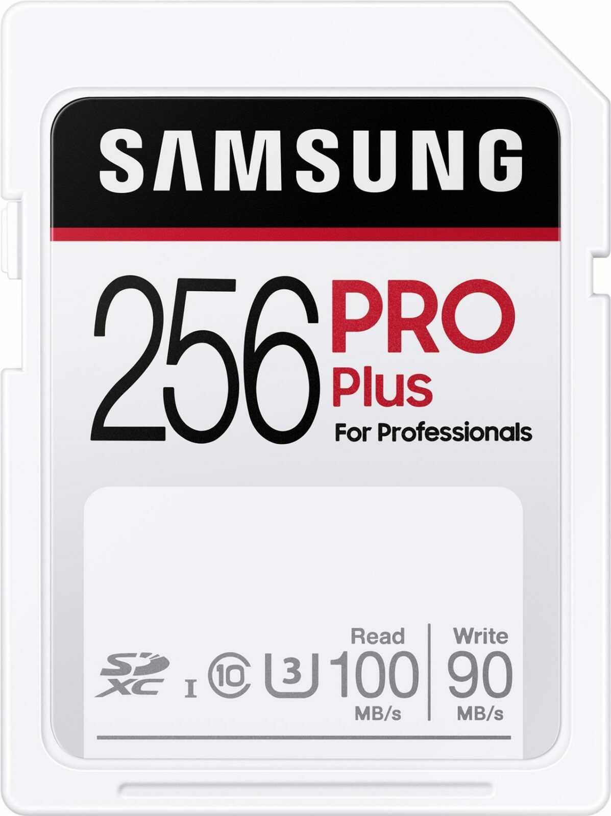 Kurzinfo: Samsung PRO Plus MB-SD256H - Flash-Speicherkarte - 256 GB - UHS-I U3 / Class10 - SDXC UHS-I Gruppe Flash-Speicher Hersteller Samsung Hersteller Art. Nr. MB-SD256H/EU Modell PRO Plus MB-SD256H EAN/UPC 8806090482113 Produktbeschreibung: Samsung PRO Plus MB-SD256H - Flash-Speicherkarte - 256 GB - SDXC UHS-I Produkttyp Flash-Speicherkarte Formfaktor SDXC UHS-I Speicherkarte Speicherkapazität 256 GB Geschwindigkeit UHS-I U3 / Class10 Ausführliche Details Allgemein Produkttyp Flash-Speicherkarte Speicherkapazität 256 GB Speicher Geschwindigkeitsklasse UHS-I U3 / Class10 Lesegeschwindigkeit Bis zu 100 MB/s Schreibgeschwindigkeit Bis zu 90 MB/s Formfaktor SDXC UHS-I Speicherkarte Besonderheiten Stoßfest