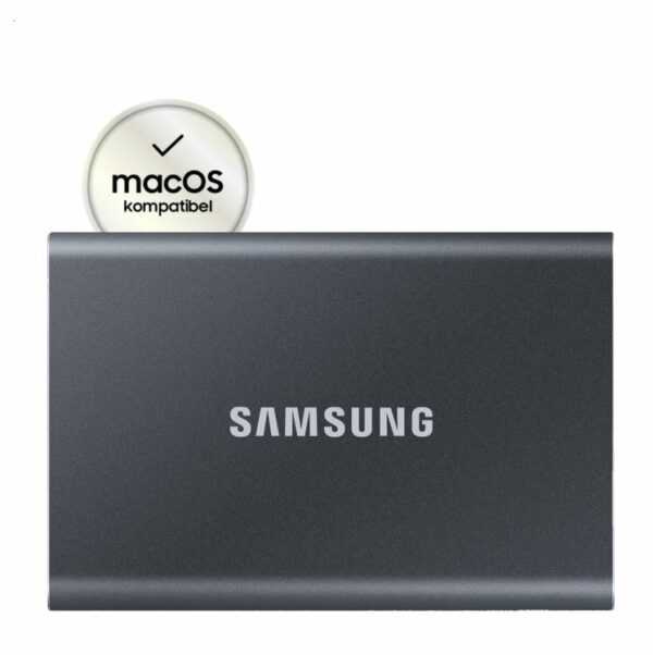 Kurzinfo: Samsung Portable SSD T7 MU-PC500T - Solid-State-Disk - verschlüsselt - 500 GB - extern (tragbar) - USB 3.2 Gen 2 (USB-C Steckverbinder) - 256-Bit-AES - Titan Gray Gruppe Festplatten Hersteller Samsung Hersteller Art. Nr. MU-PC500T/WW EAN/UPC 8806090312397 Produktbeschreibung: Samsung Portable SSD T7 MU-PC500T - Solid-State-Disk - 500 GB - USB 3.2 Gen 2 Typ Solid-State-Disk - extern (tragbar) - stoßfest