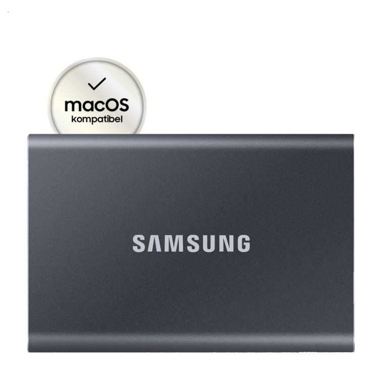 Kurzinfo: Samsung Portable SSD T7 MU-PC500T - Solid-State-Disk - verschlüsselt - 500 GB - extern (tragbar) - USB 3.2 Gen 2 (USB-C Steckverbinder) - 256-Bit-AES - Titan Gray Gruppe Festplatten Hersteller Samsung Hersteller Art. Nr. MU-PC500T/WW EAN/UPC 8806090312397 Produktbeschreibung: Samsung Portable SSD T7 MU-PC500T - Solid-State-Disk - 500 GB - USB 3.2 Gen 2 Typ Solid-State-Disk - extern (tragbar) - stoßfest