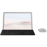 Das Microsoft Surface Go Type Cover funktioniert wie eine herkömmliche Tastatur und bietet drei verschiedene Anpassungsmöglichkeiten: mit dem Surface Go Klappständer (Sonderzubehör