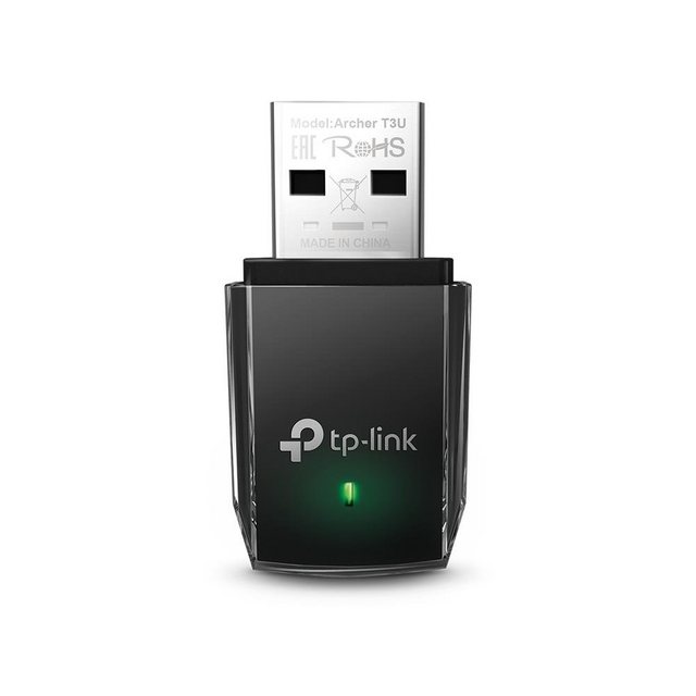 TP-Link WLAN-Adapter Archer T3U, AC1300 MU-MIMO USB WLAN Adapter, Dualband, 400 Mbit/s auf 2,4 GHz, 867 Mbit/s auf 5 GHz, USB 3.0, Wireless, USB WLAN Stick, WiFi 5, Mini Format, für HD-Streaming und Online-Gaming geeignet