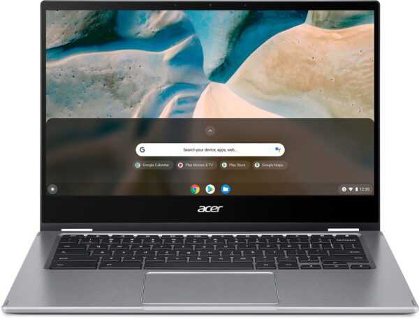 Kurzinfo: Acer Chromebook Spin 514 CP514-1H-R9PJ - Flip-Design - AMD Athlon Silver 3050C / 2.3 GHz - Chrome OS - Radeon Graphics - 4 GB RAM - 64 GB eMMC - 35.6 cm (14) IPS Touchscreen 1920 x 1080 (Full HD) - Wi-Fi 5 - Reines Silber - kbd: Deutsch Gruppe Notebooks Hersteller Acer Hersteller Art. Nr. NX.A4AEG.002 EAN/UPC 4710886129578 Produktbeschreibung: Acer Chromebook Spin 514 CP514-1H-R9PJ - 35.6 cm (14) - Athlon Silver 3050C - 4 GB RAM - 64 GB eMMC - Deutsch Produkttyp Chromebook - Flip-Design Betriebssystem Chrome OS Prozessor AMD Athlon Silver 3050C / 2.3 GHz / 4 MB Cache Speicher 4 GB DDR4 (mitgelieferter Speicher ist angelötet) Speicherkapazität 64 GB eMMC Bildschirm 35.6 cm (14) LED-Hintergrundbeleuchtung Touchscreen 1920 x 1080 / Full HD Grafik AMD Radeon Graphics Tastatur Deutsch Tastatur Hinterbeleuchtung Ja Integrierte Webcam Ja Netzwerk 802.11a/b/g/n/ac