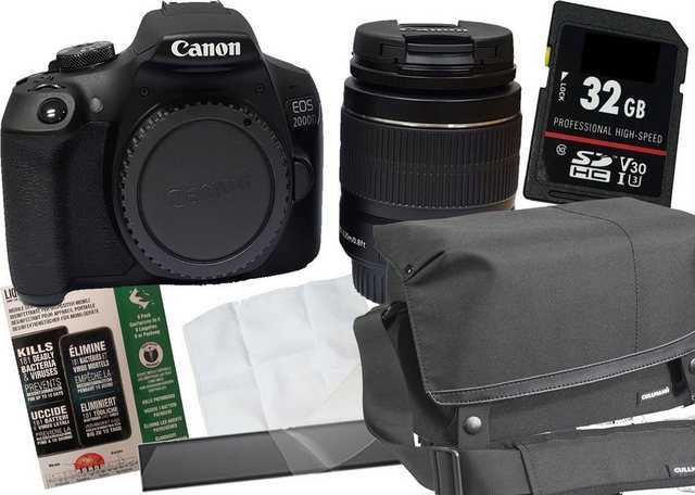 Canon Canon EOS 2000D+EF-S 18-55mm schwarz Set Angebot Spiegelreflexkamera