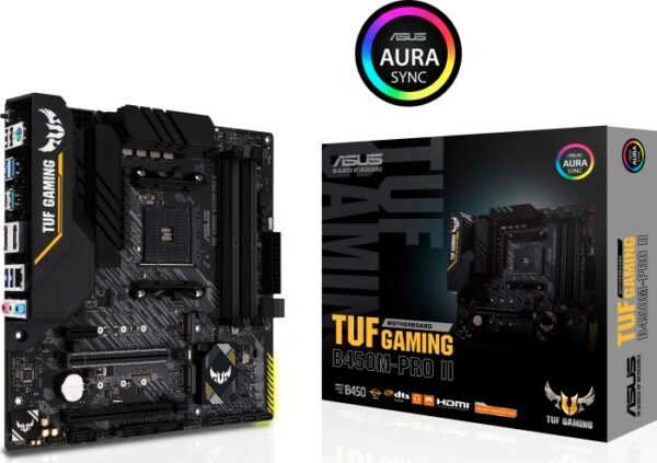 Kurzinfo: ASUS TUF GAMING B450M-PRO II - Motherboard - micro ATX - Socket AM4 - AMD B450 - USB-C Gen2