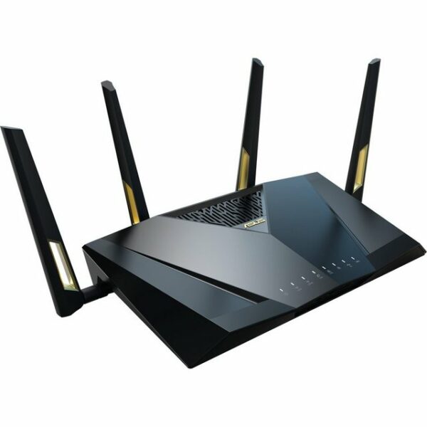 Der ASUS RT-AX88U Pro AX6000 ist ein MU-MIMO Dual-Band AX6000 4x4 Router mit OFDMA Technologie für große Heimnetzwerke. Die QAM (1024-QAM) -Technologie bietet kombinierte Wireless-Geschwindigkeiten von bis zu 4804 MBit/s im 5-GHz-Band und 1148 MBit/s im 2