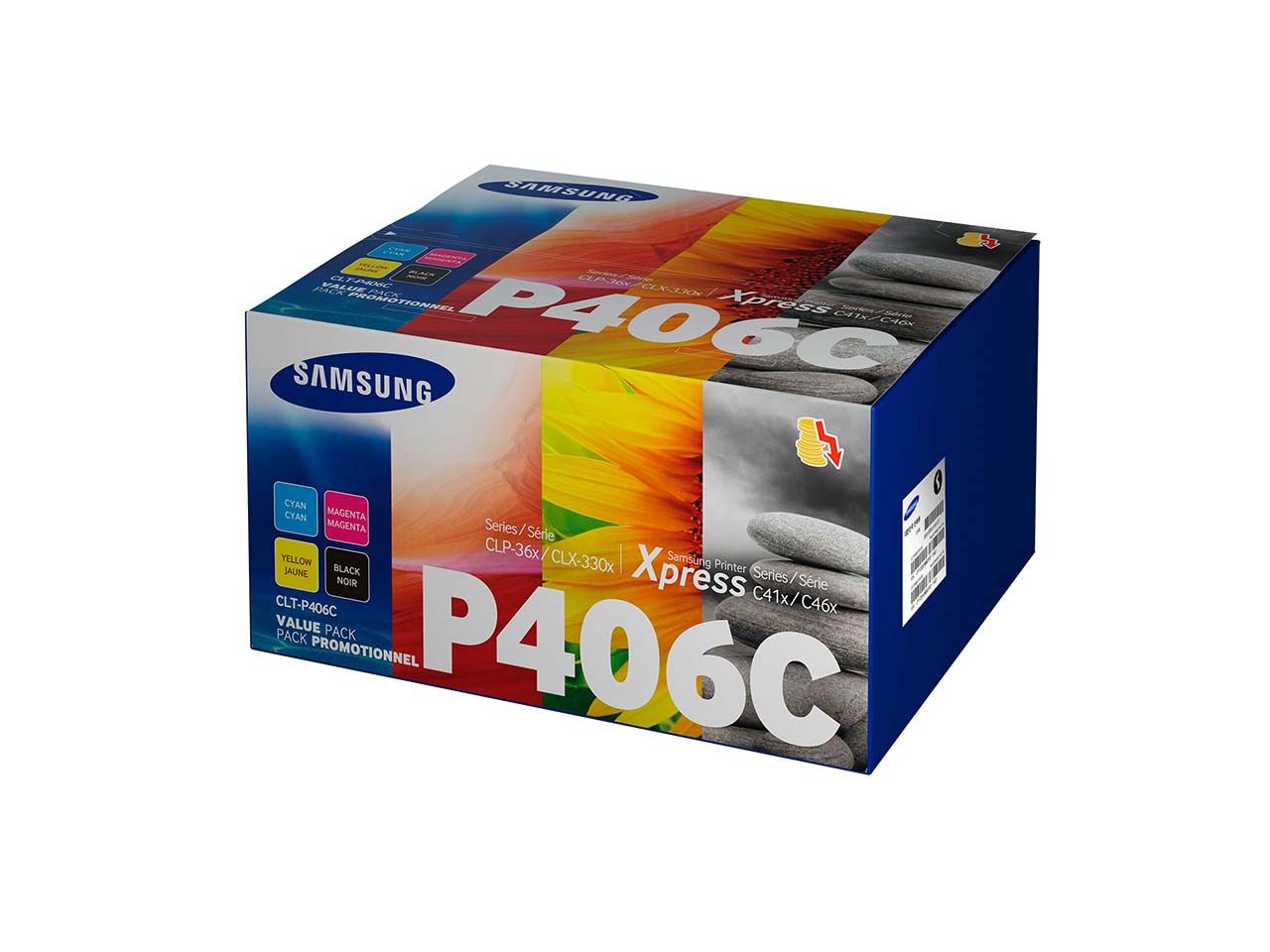 Samsung Rainbow Kit CLT-P406C schwarz, cyan, magenta, gelb