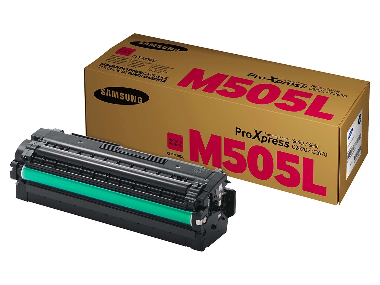 Drucken Sie in erstklassiger Qualität: Der originale Samsung Toner CLT-M505L ist genau auf die Geräte der Serie ProXpress abgestimmt. Grafiken