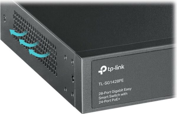 Kurzinfo: TP-Link Easy Smart TL-SG1428PE - Switch - Smart - 24 x 10/100/1000 (PoE+) + 2 x 10/100/1000 - an Rack montierbar - PoE+ (250 W) - AC 100 - 240 V Gruppe Hubs & Switches Hersteller TP-LINK Hersteller Art. Nr. TL-SG1428PE EAN/UPC 6935364072209 Produktbeschreibung: TP-Link Easy Smart TL-SG1428PE - Switch - 28 Anschlüsse - Smart - an Rack montierbar Gerätetyp Switch - 28 Anschlüsse - Smart Gehäusetyp An Rack montierbar 1U Untertyp Gigabit Ethernet Ports 24 x 10/100/1000 (PoE+) + 2 x 10/100/1000 Power Over Ethernet (PoE) PoE+ PoE-Budget 250 W Leistung Switching-Kapazität: 56 Gbit/s Übertragungsleistung: 41.7 Mpps Kapazität Gepackte Puffergröße: 4