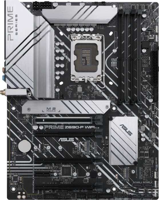 ASUS PRIME Z690-P WIFI – Motherboard – ATX – LGA1700-Sockel – Z690 Chipsatz – USB-C Gen1, USB 3.2 Gen 1, USB 3.2 Gen 2, USB-C Gen 2×2 – 2.5 Gigabit LAN, Wi-Fi, Bluetooth – Onboard-Grafik (CPU erforderlich) – HD Audio (8-Kanal)