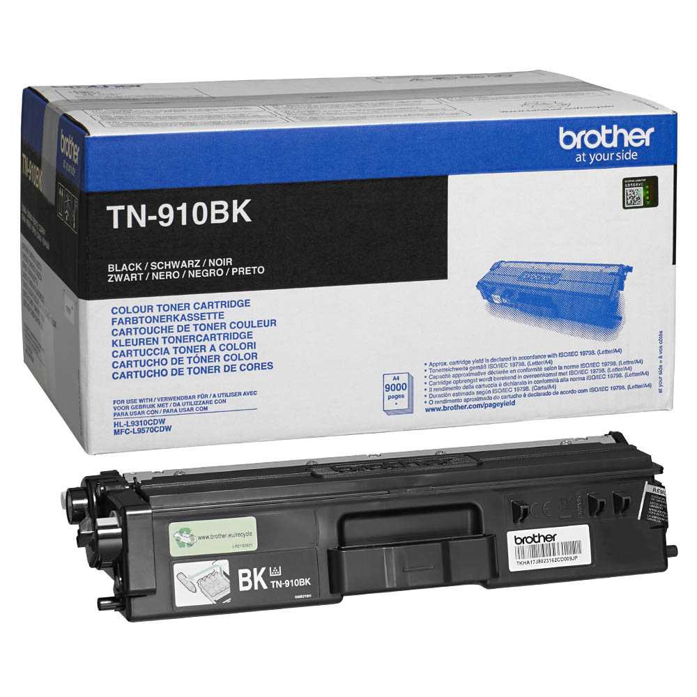 Kurzinfo: Brother TN910BK - Ultra Jumbo - Schwarz - Original - Tonerpatrone - für Brother HL-L9310CDW