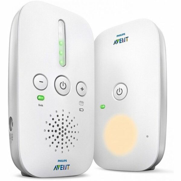 Die optimale Verbindung zu Ihrem BabyUnser DECT-Babyphone bietet absolute Sicherheit und alle Funktionen eines Babyphones. Die zuverlässigste Verbindung mit kristallklarem Sound und einem beruhigenden Nachtlicht für Sie und Ihr Baby.Absolut störungsfrei durch DECTDank DECT-Technologie kann eine störungsfreie Übertragung von anderen Transmittern wie Babyphones