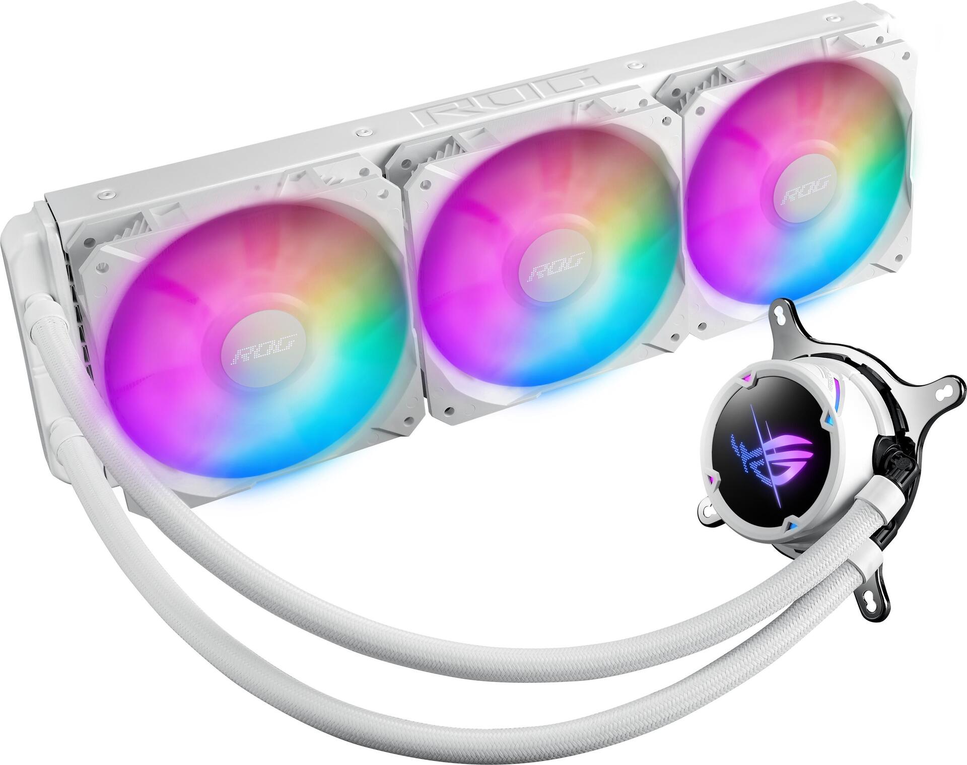 Kurzinfo: ASUS ROG STRIX LC II 360 ARGB WHITE EDITION - Prozessor-Flüssigkeitskühlsystem - Kühlergröße: 360 mm - (für: AM4