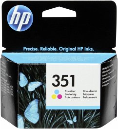 HP CB 337 EE Druckpatrone dreifarbig No. 351   Gestochen scharfe Bilder und Fotos mit brillanten Farben. HP Vivera Tinten bestechen durch herausragende Lichtbeständigkeit