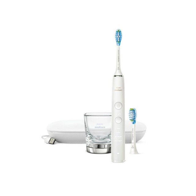 Philips Schallzahnbürste Sonicare DiamondClean 9000 Premium weiß HX9913/17 Schallzahnbürste