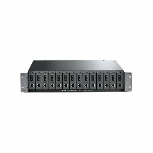 Das 14-Slot-Rackmount-Gehäuse TL-FC1420 wurde speziell für die Aufnahme von 14 TP-Link-Medienkonvertern zur zentralen Stromversorgung entwickelt