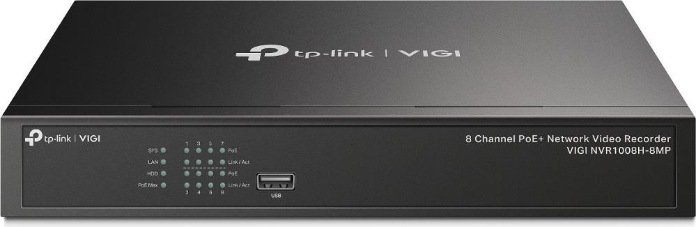 TP-Link VIGI NVR1008H-8MP – 8 Kanäle – 3840 x 2160 Pixel – 720p – 1080p – 2160p – 3840×2160,1920×1080 – 1680×1050 – 1440×900 – 1280×1024 – 1024×768 – 1280×720 – 1280×720@60fps – 1920×1080@60fps – 3840×2160@30fps – H.264 – H.264+ – H.265 – H.265+ (VIGI NVR1008H-8MP)