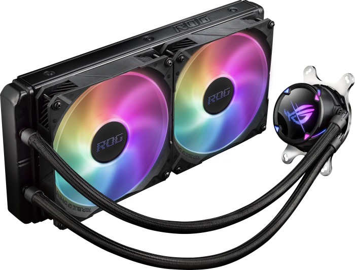 ASUS ROG STRIX LC II 280 ARGB – Prozessor-Flüssigkeitskühlsystem – (für: LGA1156, LGA1366, LGA1155, LGA2011, LGA1150, LGA2011-3, LGA1151, AM4, LGA2066, TR4, LGA1200) – Aluminium mit Kupferbasis – 140 mm