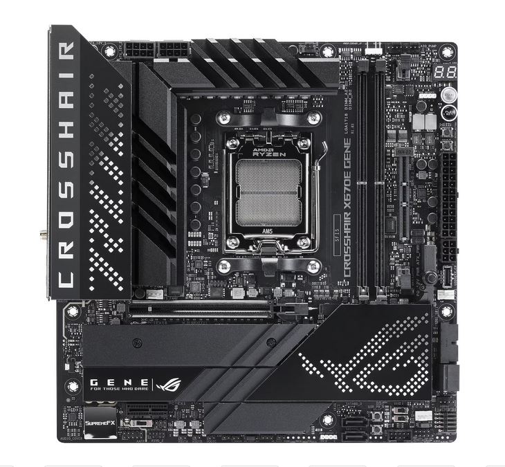 Asus ROG Crosshair X670E Gene – Motherboard – micro ATX – Socket AM5 – AMD X670 (90MB1B80-M0EAY0)