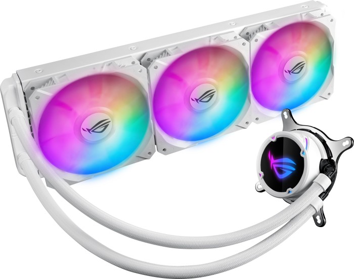 ASUS ROG STRIX LC 360 RGB – White Edition – Prozessor-Flüssigkeitskühlsystem – (für: LGA1156, LGA1366, LGA1155, LGA2011, LGA1150, LGA2011-3, LGA1151, AM4, LGA2066, TR4) – Aluminium mit Kupferbasis – 120 mm