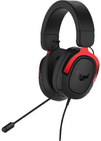 ASUS TUF Gaming H3 – Headset – Full-Size – kabelgebunden – 3,5 mm Stecker – Schwarz, Rot (90YH02AR-B1UA00)