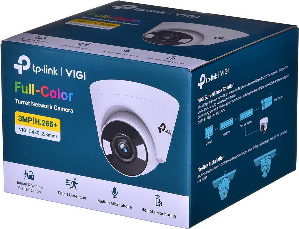 TP-Link VIGI C430 Geschützturm IP-Sicherheitskamera Innen & Außen 2304 x 1296 Pixel Zimmerdecke (VIGI C430(2.8MM))