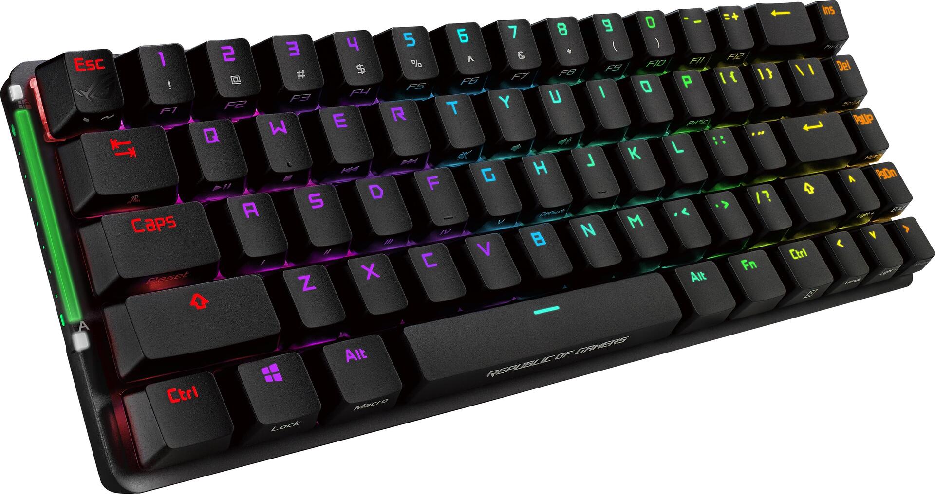 ASUS ROG Falchion – Tastatur – backlit – kabellos – USB, 2,4 GHz – Deutsch – Tastenschalter: CHERRY MX RGB Red (90MP01Y0-BKDA01)