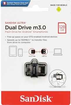 Geben Sie im Handumdrehen Speicherplatz auf Ihrem Android-Smartphone freiMit dem SanDisk Ultra Dual Drive m3.0 können Sie ganz einfach Inhalte von Ihrem Smartphone auf Ihren Computer übertragen. Dieses schlanke