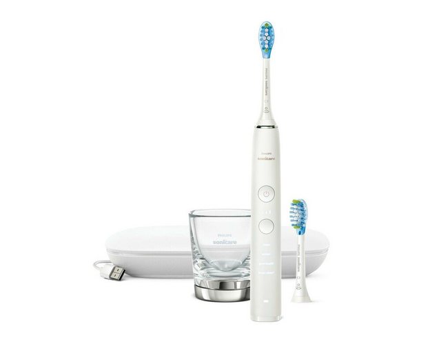 Philips Elektrische Zahnbürste Sonicare DiamondClean Premium weiß HX 9913/17 Schallzahnbürste