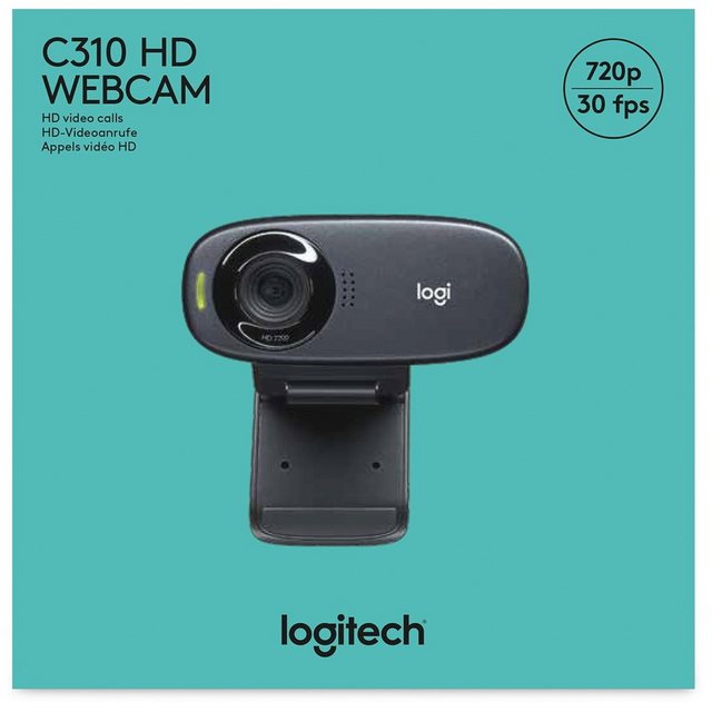 Hersteller: LogitechHerstellernummer: 960-001065EAN: 5099206064225Typ: WebcamModell: C310Farbe: schwarzMenge: 1 StückVerpackung: RetailMaße der Verpackung: 13