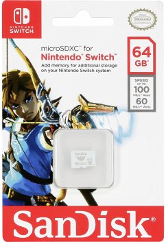 Von Nintendo lizenzierte Speicherkarten für die Nintendo SwitchEigenschaften:Kapazität: 64 GBAbmessungen (L x B x H): 1