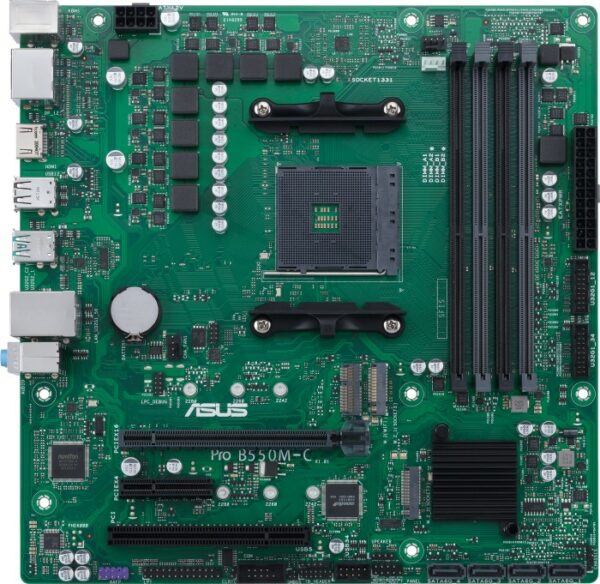 Kurzinfo: ASUS Pro B550M-C/CSM - Motherboard - micro ATX - Socket AM4 - AMD B550 - USB-C Gen2