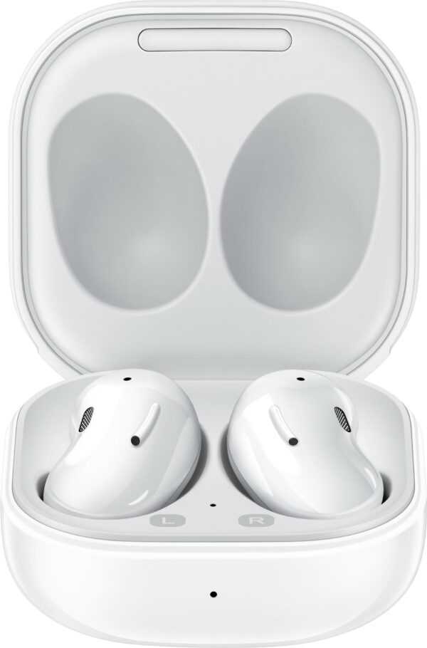 Kurzinfo: Samsung Galaxy Buds Live - True Wireless-Kopfhörer mit Mikrofon - im Ohr - Bluetooth - aktive Rauschunterdrückung - Mystic White Gruppe Headsets & Mikrofone Hersteller Samsung Hersteller Art. Nr. SM-R180NZWAEUB Modell Galaxy Buds Live EAN/UPC 8806090486036 Produktbeschreibung: Samsung Galaxy Buds Live - True Wireless-Kopfhörer mit Mikrofon Produkttyp True Wireless-Kopfhörer - Bluetooth Empfohlene Verwendung Tragbare Elektronik Farbe Mystic White Kopfhörer-Formfaktor Im Ohr Drahtlose Technologie Bluetooth Bluetooth-Version Bluetooth 5.0 Active Noise Canceling Ja Mit Mikrofonen 3 Intelligenter Assistent Bixby Ausführliche Details Allgemein Produkttyp True Wireless-Kopfhörer - Bluetooth - kabellos Details zu Abmessungen & Gewicht Ohrhörer: 1.65 cm x 1.49 cm x 2.73 cm / 5.6 g Ladekoffer: 5 cm x 2.78 cm x 5.02 cm / 42.2 g Breite 1.65 cm Tiefe 1.49 cm Höhe 2.73 cm Gewicht 5.6 g Farbe Mystic White Empfohlene Verwendung Tragbare Elektronik Audioausgang Kopfhörer-Formfaktor Im Ohr Anschlusstechnik